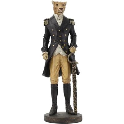 Figura Decorativa in Resina Leopard Multicolore - DRW Figura Decorativa in Resina Leopard Multicolore - DRW
