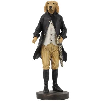 Figura de Perro de Resina DRW - 12x11x31cm - Decorativa Figura de Perro de Resina DRW - 12x11x31cm - Decorativa