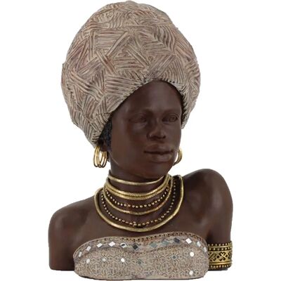 DRW Afrikaanse Vrouw Buste - Resine - Multicolor - Decoratief Object DRW Afrikaanse Vrouw Buste - Resine - Multicolor - Decoratief Object