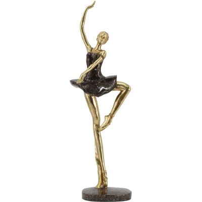 DRW Gouden Resine Ballerina Decoratie - Beeld DRW Gouden Resine Ballerina Decoratie - Beeld