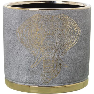 DRW Dorado Macetero y Vaso de Cerámica - Macetero y Vaso DRW Dorado Macetero y Vaso de Cerámica - Macetero y Vaso