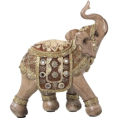 Elefantenfigur aus Resin - Grau und Gold - 17x7x19cm Elefantenfigur aus Resin - Grau und Gold - 17x7x19cm