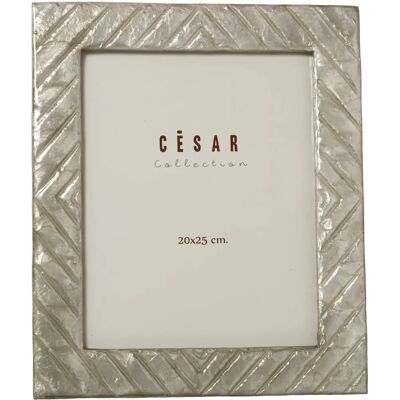 DRW Grijze Fotolijst - Ruit Relief - 20x25cm DRW Grijze Fotolijst - Ruit Relief - 20x25cm