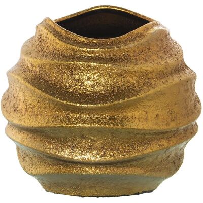 DRW Vaas - Keramiek, Goud, 26x23cm - Vaas DRW Vaas - Keramiek, Goud, 26x23cm - Vaas