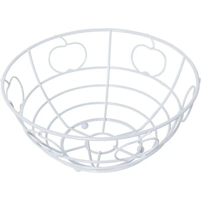 Fruttiera DRW - Rotonda con Mele in Metallo Fruttiera DRW - Rotonda con Mele in Metallo