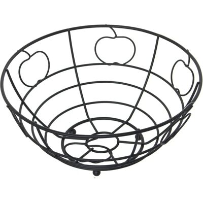 DRW Zwarte metalen fruitschaal - Fruiitshouder DRW Zwarte metalen fruitschaal - Fruiitshouder