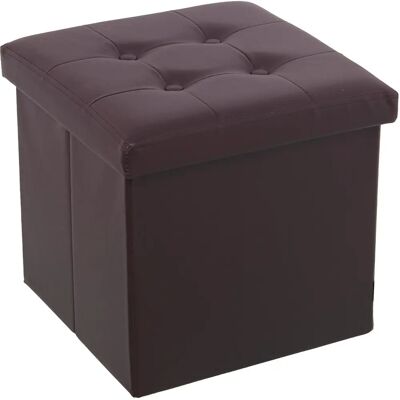 Bruine vouwbare opbergpoef - Pouf Bruine vouwbare opbergpoef - Pouf