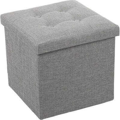 Grijze opvouwbare poef - 38x38x38 cm Grijze opvouwbare poef - 38x38x38 cm
