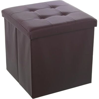 Puf Marrón Plegable con Almacenamiento - Puf Puf Marrón Plegable con Almacenamiento - Puf