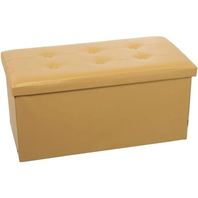 Gouden poef - Opvouwbaar met opbergruimte - 38x77x38 cm Gouden poef - Opvouwbaar met opbergruimte - 38x77x38 cm