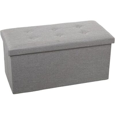 Cinzento Vouwbare Opbergruimte Ottoman - Ottoman Cinzento Vouwbare Opbergruimte Ottoman - Ottoman