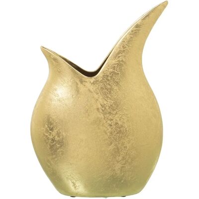 Jarrón Decorativo Dorado DRW - Cerámica 10x26x35 cm Jarrón Decorativo Dorado DRW - Cerámica 10x26x35 cm