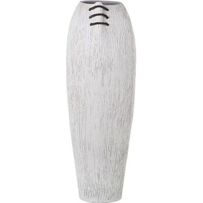 DRW Vaas - Keramische vloer vase wit en bruin DRW Vaas - Keramische vloer vase wit en bruin