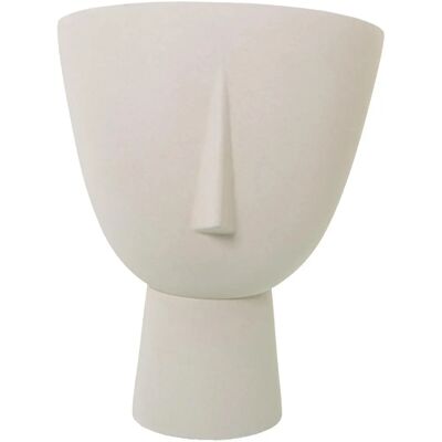 Beiger Keramikvase mit Gesicht - Vase Beiger Keramikvase mit Gesicht - Vase