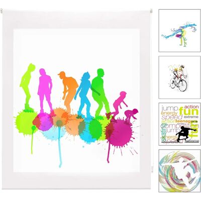 Blindecor Modèle W-J-45957 - Impression Numérique Multicolore 130x180 - Voilage Enrollable Blindecor Modèle W-J-45957 - Impression Numérique Multicolore 130x180 - Voilage Enrollable