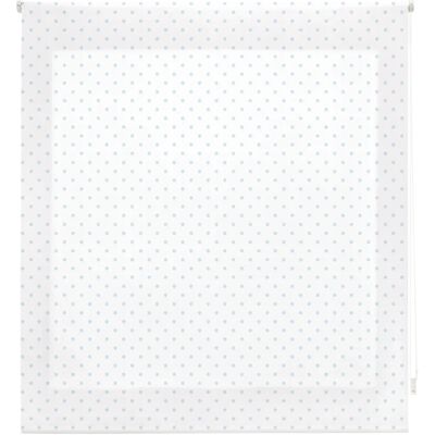 Blindecor Premium Weiß Blau Punkte 150x180 - Rollos Blindecor Premium Weiß Blau Punkte 150x180 - Rollos