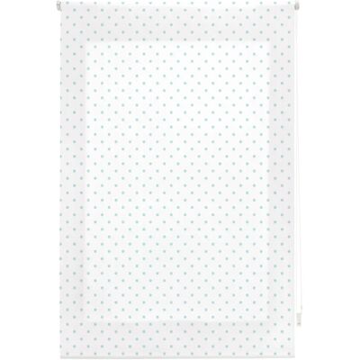 Store Enrollable Premium - 110x180 - Blanc avec Taches Turquoises Store Enrollable Premium - 110x180 - Blanc avec Taches Turquoises