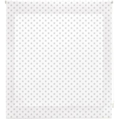 Blindecor Wit met Grijze Sterren 150x180 - Kinderveilig Rolgordijn Blindecor Wit met Grijze Sterren 150x180 - Kinderveilig Rolgordijn
