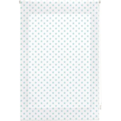 Blindecor Blanc avec Étoiles Turquoises 110x180 - Voile Blindecor Blanc avec Étoiles Turquoises 110x180 - Voile