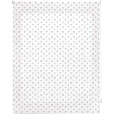 Tenda Plissettata Bianca con Stelle Grigie Blindecor - Sicurezza Bambini Tenda Plissettata Bianca con Stelle Grigie Blindecor - Sicurezza Bambini