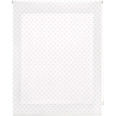 Estor enroulable premium blanc à pois roses - Volet de fenêtre Estor enroulable premium blanc à pois roses - Volet de fenêtre