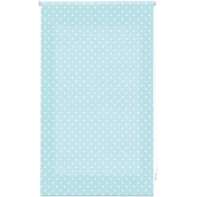 Store Enrollable Premium Turquoise À Motifs Blancs - Fenêtre Store Enrollable Premium Turquoise À Motifs Blancs - Fenêtre