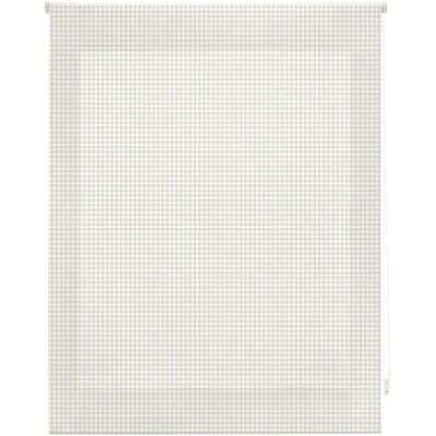 Store enroulable translucide Vichy Beige - 120x250 - Blindecor Store enroulable translucide Vichy Beige - 120x250 - Blindecor
