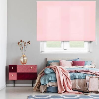 BLINDECOR - Persianha enrolável rosa - Privacidade & Luz - 120x175cm BLINDECOR - Persianha enrolável rosa - Privacidade & Luz - 120x175cm