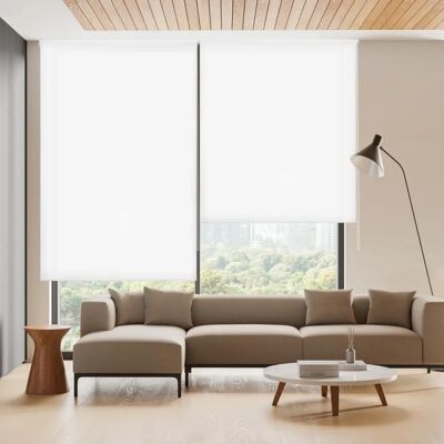 BLINDECOR Wit Model ARA 100% Polyester - Rolgordijn BLINDECOR Wit Model ARA 100% Polyester - Rolgordijn