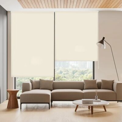 Blindecor Beige 130x175cm Modern Polyester Rullgardin - Barnsäkerhed Blindecor Beige 130x175cm Modern Polyester Rullgardin - Barnsäkerhed