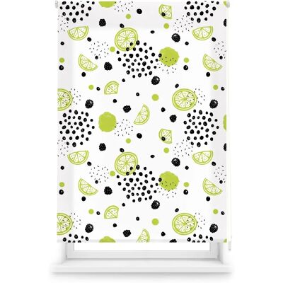 Store Enrollable Translucide avec Motif Lime - 110x180 - Blindecor Store Enrollable Translucide avec Motif Lime - 110x180 - Blindecor