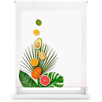 Store enroulable translucide imprimé - 170x180 - Tropicalfruit Store enroulable translucide imprimé - 170x180 - Tropicalfruit