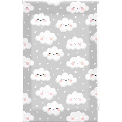Store Enroulable Translucide Imprimé - Taille 110x180 - Modèle Happyclouds Store Enroulable Translucide Imprimé - Taille 110x180 - Modèle Happyclouds