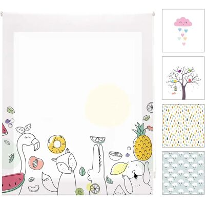 Store Enroulable Zoofruit - Translucide avec Impression - 90x180 - Blindecor Store Enroulable Zoofruit - Translucide avec Impression - 90x180 - Blindecor