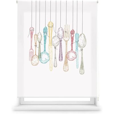 Blindecor Volet Enroulable Translucide 130x180 - Modèle Cutlery Blindecor Volet Enroulable Translucide 130x180 - Modèle Cutlery