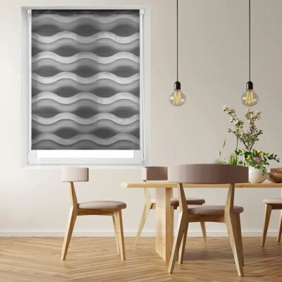 Blindecor - Luna Estor Enrollable Noche y Día EasyFix - Grigio argento - 57x150 - Window blind Blindecor - Luna Estor Enrollable Noche y Día EasyFix - Grigio argento - 57x150 - Window blind