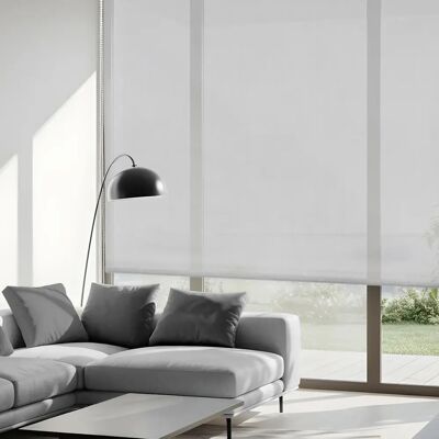 Voilage Enrollable Blindecor 130x270 Argent Brillant Translucide Voilage Enrollable Blindecor 130x270 Argent Brillant Translucide