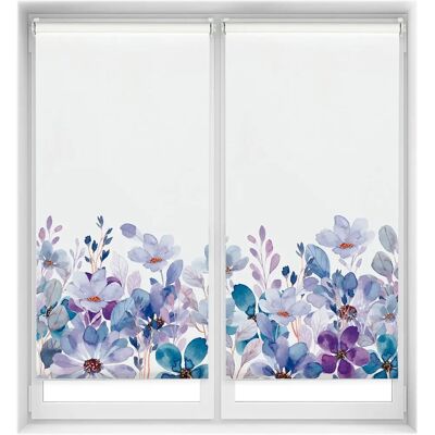 Lot de 2 stores enroulables translucides Blindecor - Easyfix, Sans outils, 60x150, Jardin Violet Lot de 2 stores enroulables translucides Blindecor - Easyfix, Sans outils, 60x150, Jardin Violet