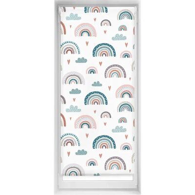 Blindecor Arc-en-ciel Bleu 60x150 - Store Enroulable Moderne Blindecor Arc-en-ciel Bleu 60x150 - Store Enroulable Moderne