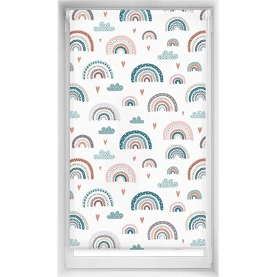 Estor EasyFix - 80x150 Arc-en-ciel Bleu - Volet Enrouleur Sécurisé Estor EasyFix - 80x150 Arc-en-ciel Bleu - Volet Enrouleur Sécurisé