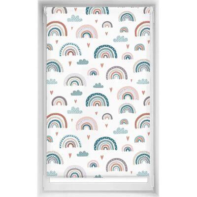 Ombre Easyfix Imprimée Blindecor - Sans Outils, Sans Perçage, Arc-en-ciel Bleu - Couverture Fenêtre Ombre Easyfix Imprimée Blindecor - Sans Outils, Sans Perçage, Arc-en-ciel Bleu - Couverture Fenêtre