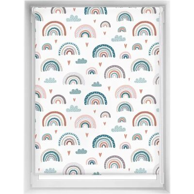 Marque Estor Easyfix Sans Perçage - Rideau Translucide 110x150 - Arc-en-ciel Bleu Marque Estor Easyfix Sans Perçage - Rideau Translucide 110x150 - Arc-en-ciel Bleu