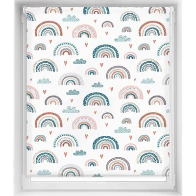 Voilage Arc-en-ciel Bleu EasyFix 130x150 - Sans Outils Voilage Arc-en-ciel Bleu EasyFix 130x150 - Sans Outils