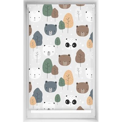 Store imprimé écologique Bear 90x150 - Volet roulant translucide Store imprimé écologique Bear 90x150 - Volet roulant translucide