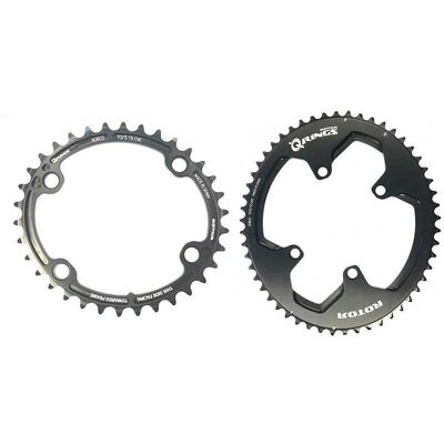 Plato Q50D Oval de Rotor - Negro - 9/10/11 Velocidades - Carretera Plato Q50D Oval de Rotor - Negro - 9/10/11 Velocidades - Carretera