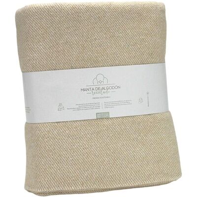 Couverture en coton beige GreatTiger 230x240cm Couverture en coton beige GreatTiger 230x240cm