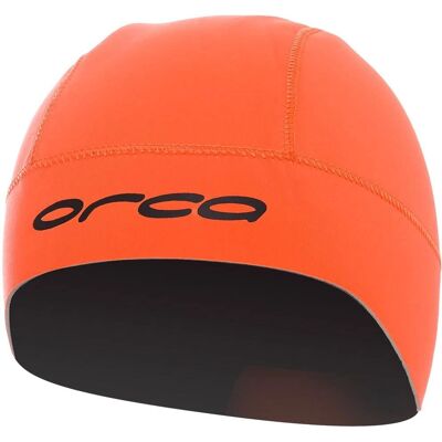Orca Swim Hat Orange Neoprene - Swim Cap for Warmth Orca Swim Hat Orange Neoprene - Swim Cap for Warmth