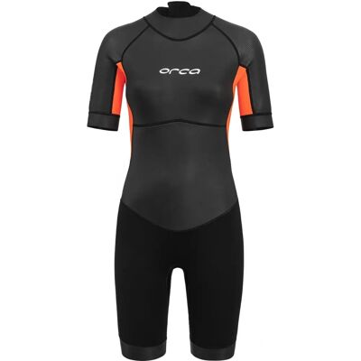 Orca Vitalis Shorty - Damen Neoprensuite - Kurzarm, Kurzer Bein, Schwarz, Grau, Orange Orca Vitalis Shorty - Damen Neoprensuite - Kurzarm, Kurzer Bein, Schwarz, Grau, Orange