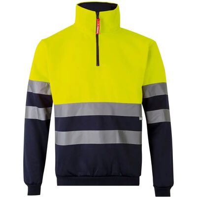 Sweat à Capuche Haute Visibilité Bleu/Jaune Velilla - Sweatshirt - Publicité Sweat à Capuche Haute Visibilité Bleu/Jaune Velilla - Sweatshirt - Publicité