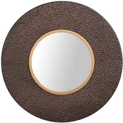 Adda Home Round Metal Mirror - Brown or Black 85x8x85cm Adda Home Round Metal Mirror - Brown or Black 85x8x85cm